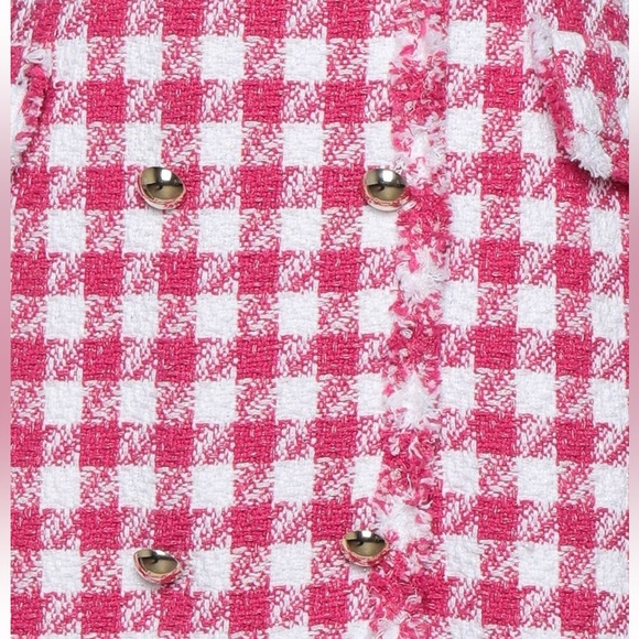 Tweed pink gingham check dress - Picture 4 of 5